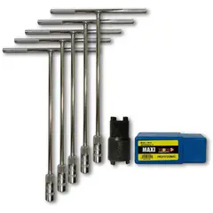 GENERICO - Llave en t x6 de 30cm copa torre doble medida para motos