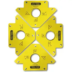 UYUSTOOLS - Escuadra magnética 4 pulgadas 50 lb x 4 unidades