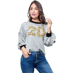 ATYPICAL - Buzo Juvenil Para Mujer -Gris Jaspe