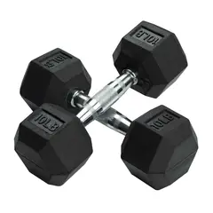 SVELFIK - Par Mancuernas Hexagonales Pesas Gym Ejercicio 10lb-