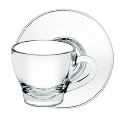 BORGONOVO - Taza con Plato Vidrio 13220445 7.4 x 8.1 cm