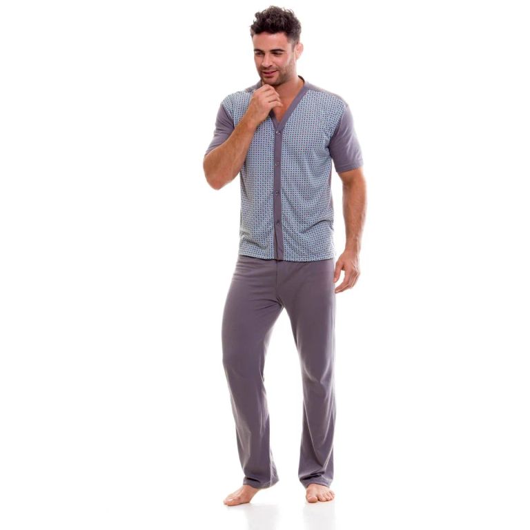 Imagen de Pijama de short Zeus CL para hombre abierta Romanella.-