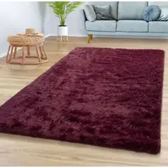 FEEL GREEN - Tapete Alfombra Peluda Bordo - tapete de peluche - 100 × 150 cm