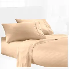 LENCICOL - Juego de Sabana Queen 35cm Altura Beige