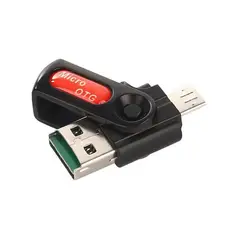 GENERICO - Adaptador otg usb micro sd 2 en 1 v8 lector de tarjetas