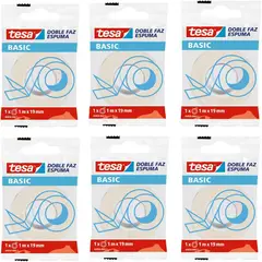 TESA - Cinta doble faz espuma 19mm x 1m basic x 6 uds
