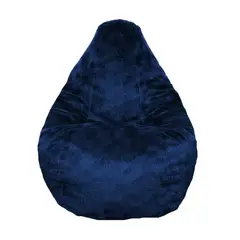 ESTILO RELAX - Silla Puff Zen En Tela Peluche Talla L - Azul Rey