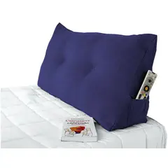 ESTILO RELAX - Cojín TV - Cojín de Lectura - Cama Doble - Azul