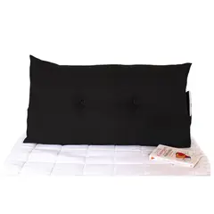 ESTILO RELAX - Cojín TV - Cojín de Lectura - Cama Sencilla - Negro