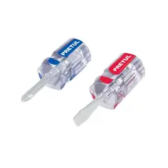 PRETUL - Juego De 2 Mini Destornillares De 1/4", Mango De Pvc