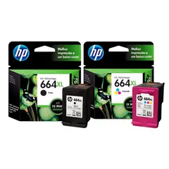 HP - Cartucho 664xl negro y tricolor para impresora 4535 kit x 2