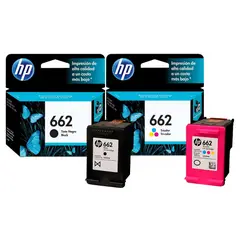 HP - Kit cartuchos original 662 negro/color para impresora