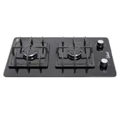 CONTINENTAL - Estufa Empotrable 2 puestos 52x31 Gas Natural Vidrio Templado 6026