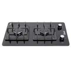 CONTINENTAL - Estufa Empotrar Vidrio Templado 2 Puestos (52x31) cm - Gas Natural 6026