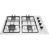 CONTINENTAL - Estufa Empotrable 4 Quemadores Gas Natural Acero Inoxidable 61x51 Gris 5531