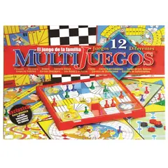 JUGUETELANDIA - Juego de Mesa Multijuegos X 12 Caja