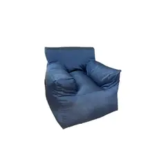 ESTILO RELAX - Sillón Puff King en Microfibra - Azul
