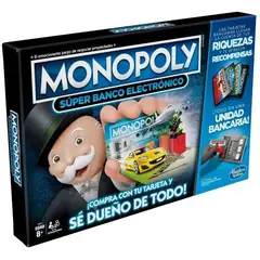 HASBRO - Juego de Mesa Monopolio Super Banco Electrónico