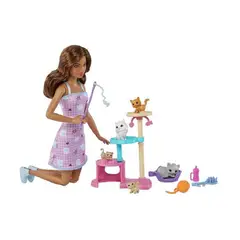 BARBIE - Set De Juego Con Muñeca Y Mascota Mattel