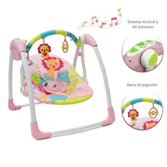 PREMIUM BABY - Columpio Mecedora Bebe Portátil PB2025 Rosa