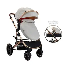 PRIORI - Coche Bebé Moises Milo Blanco rosa