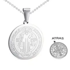 DAYOSHOP - Collar San Benito Medalla Porteccion Acero Estuche_.