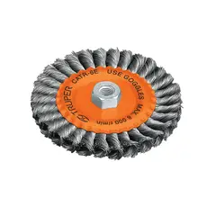 TRUPER - Grata Circular De Alambre Trenzado De 6", Eje De 5/8-11