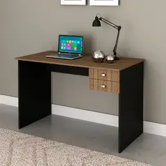 BONNO - Escritorio De Oficina Volt Negro-Nogal