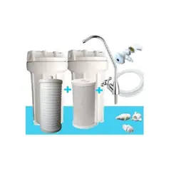 GENERICO - Doble Filtro De Agua Sedimentos Carbon Activado Grifo