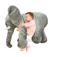 KISSES - Peluche almohada 60Elefante P13003 Gris