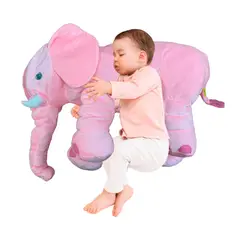 KISSES - Peluche almohada 60cm Elefante P13003 Rosa