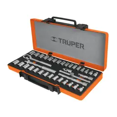 TRUPER - Juego De Copas Mixtas Con 36 Piezas, Cuadrante De 3/8"