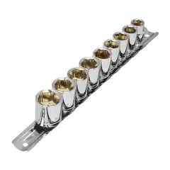 PRETUL - Juego De 9 Copas Desde 10 Mm Hasta 19 Mm, Cuadrante 3/8"