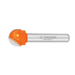 TRUPER - Fresa Media Caña, Diámetro 1/4", Largo Corte 9.5 Mm