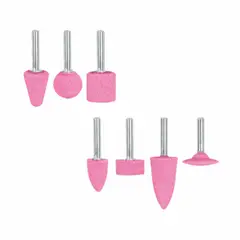 TRUPER - Juego De 7 Puntas Montadas Para Esmeril, Zanco 1/4"