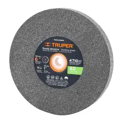 TRUPER - Piedra Abrasiva De 6" Para Esmeril, Grano 60, Espesor 3/4"