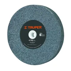 TRUPER - Piedra Abrasiva De 6" Para Esmeril, Grano 60, Espesor 1"
