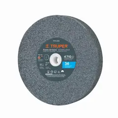 TRUPER - Piedra Abrasiva De 6" Para Esmeril, Grano 36, Espesor 1"