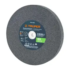 TRUPER - Piedra Abrasiva De 8" Para Esmeril, Grano 60, Espesor 1"
