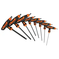 TRUPER - Juego De 8 Llaves Bristol Mango En T Punta Bola Pulgadas