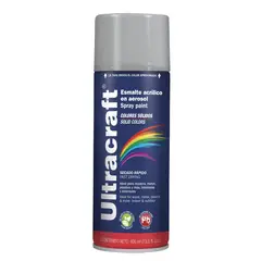TRUPER - Pintura Gris Plata En Aerosol De 400 Ml, Secado Rápido Ultracraft