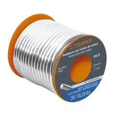 TRUPER - Soldadura Para Tubería De Gas 95/5, Núcleo De Resina