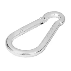 FIERO - Mosquetón De 64 Mm Con Seguro De Gancho, Carga 120 Kg