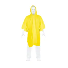 TRUPER - Poncho Impermeable Amarillo De Pvc Con Broches, Grueso Truper.