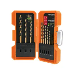 TRUPER - Juego De 10 Brocas Acero Rápido Para Metal Madera Y Plástico