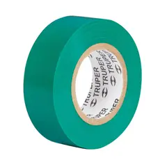TRUPER - Cinta de Aislar Profesional de PVC Verde de 18 m x 19 mm