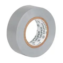 TRUPER - Cinta De Aislar Profesional De Pvc Gris De 9 M X 19 Mm