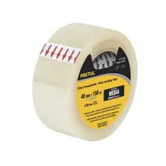 PRETUL - Cinta Ancha Transparente Uso Hogar De 150 Metros Y 48 Mm