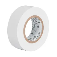 TRUPER - Cinta de Aislar Profesional de PVC Blanca de 18 m x 19 mm