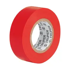 TRUPER - Cinta De Aislar Profesional De Pvc Roja De 18 M X 19 Mm